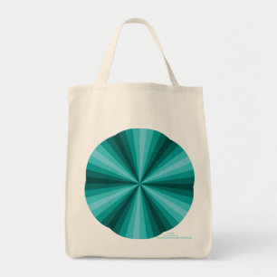 optische Illusion Aqua Tote Tasche