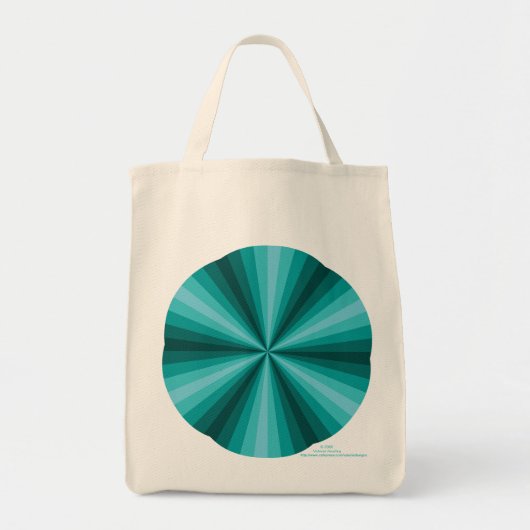 optische Illusion Aqua Tote Tasche (Vorne)