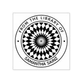 Optische Illusion aus der Bibliothek des Buches Gummistempel (Prägung)