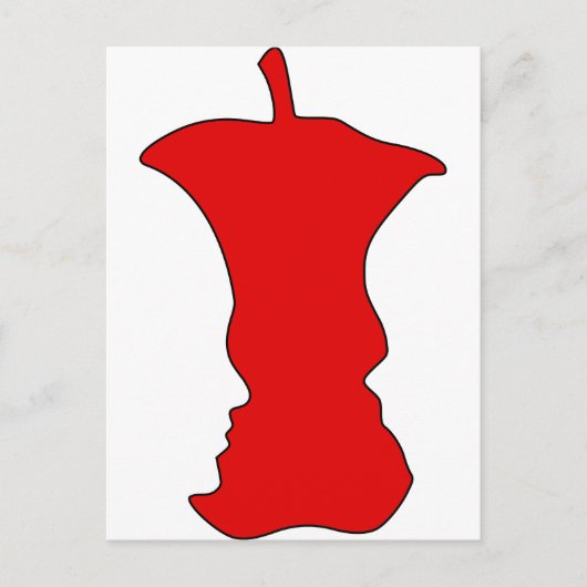 Optische Illusion bei Apple Postkarte (Vorderseite)