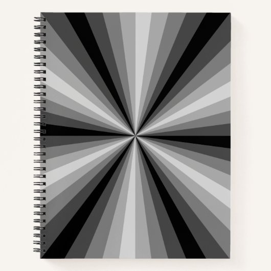 Optische Illusion Black Spiral Notebook Notizbuch (Vorderseite)
