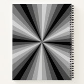 Optische Illusion Black Spiral Notebook Notizbuch (Rückseite)