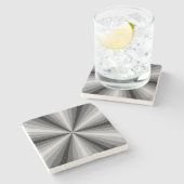 Optische Illusion Black Stone Untersetzer (Seitenansicht)