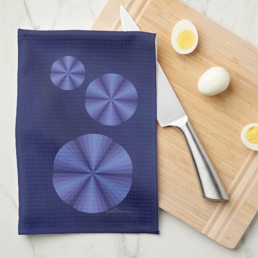 Optische Illusion Blaues Handtuch (Viertel Falte)