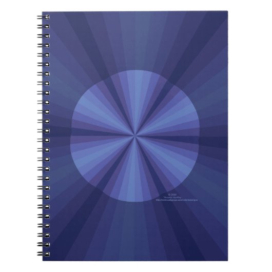 Optische Illusion blaues Notebook Notizblock (Vorderseite)