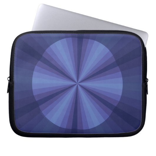 Optische Illusion Blue Laptop Case (Vorderseite)