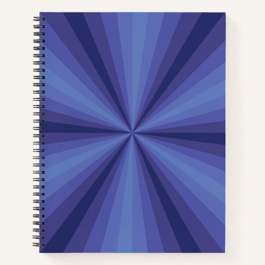Optische Illusion Blue SpiralNotebook Notizblock (Vorderseite)