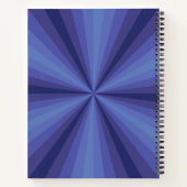 Optische Illusion Blue SpiralNotebook Notizblock (Rückseite)