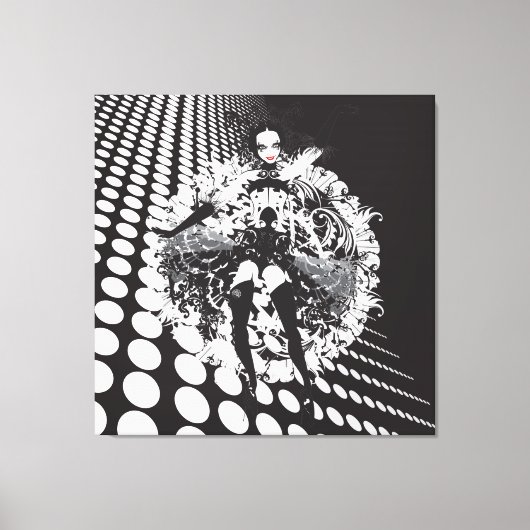 optische Illusion Cabaret Girl Wrapped Canvas Leinwanddruck (Vorderseite)