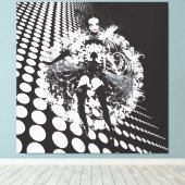 optische Illusion Cabaret Girl Wrapped Canvas Leinwanddruck (Insitu (Holzboden))