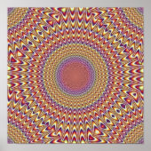 Optische Illusion Circle Spiral Expand Hypnotic Poster (Vorne)