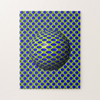 Optische Illusion der blauen Sphäre Puzzle