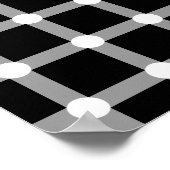 Optische Illusion der weißen Linie der schwarzen P Poster (Ecke)