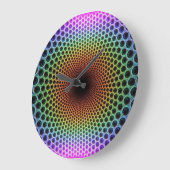 Optische Illusion des Fraktals Große Wanduhr (Winkel)