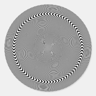 Optische Illusion - Die Hypnose wurde einfach gema Runder Aufkleber