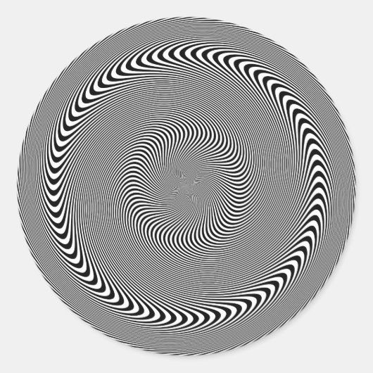 Optische Illusion - Die Hypnose wurde einfach gema Runder Aufkleber (Vorderseite)