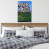 Optische Illusion: Eine Blume wächst im Dolores Pa Leinwanddruck (Insitu (Schlafzimmer))