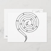 Optische Illusion einer unmöglichen Schlange Postkarte (Vorne/Hinten)