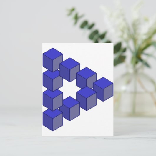 Optische Illusion einer unmöglichen Treppe auf den Postkarte (Stehend Vorderseite)