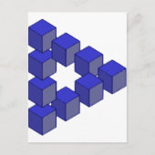 Optische Illusion einer unmöglichen Treppe auf den Postkarte (Vorderseite)