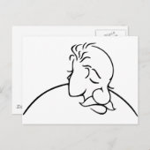 Optische Illusion eines alten Mannes oder einer ju Postkarte (Vorne/Hinten)
