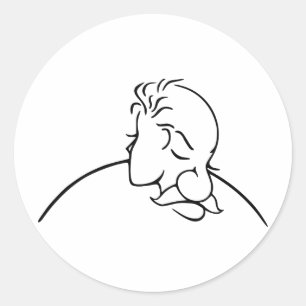 Optische Illusion eines alten Mannes oder einer ju Runder Aufkleber