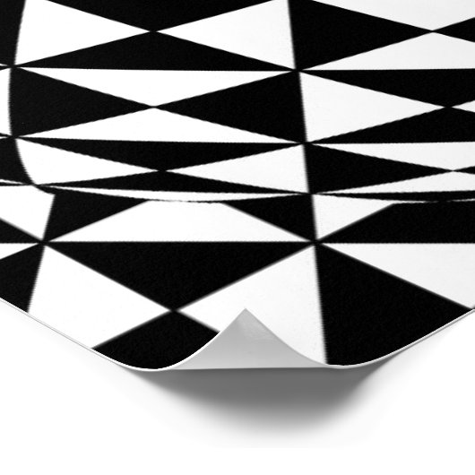Optische Illusion eines B&W-Dreiecks Poster (Ecke)