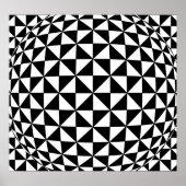 Optische Illusion eines B&W-Dreiecks Poster (Vorne)