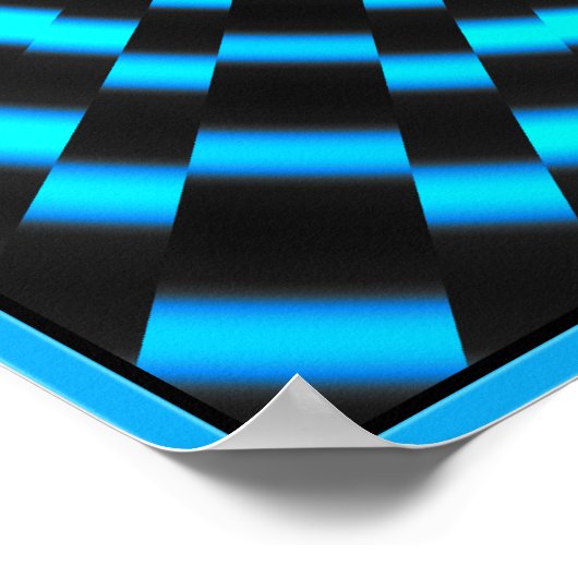 Optische Illusion eines Blue Time Tunnel Poster (Ecke)