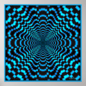 Optische Illusion eines Blue Time Tunnel Poster (Vorne)