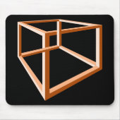 Optische Illusion eines unmöglichen orangefarbenen Mousepad (Vorne)