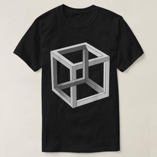 Optische Illusion eines unmöglichen Würfels (Irrat T-Shirt (Design vorne)
