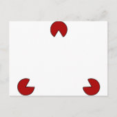 Optische Illusion eines unsichtbaren Dreiecks Postkarte (Vorderseite)