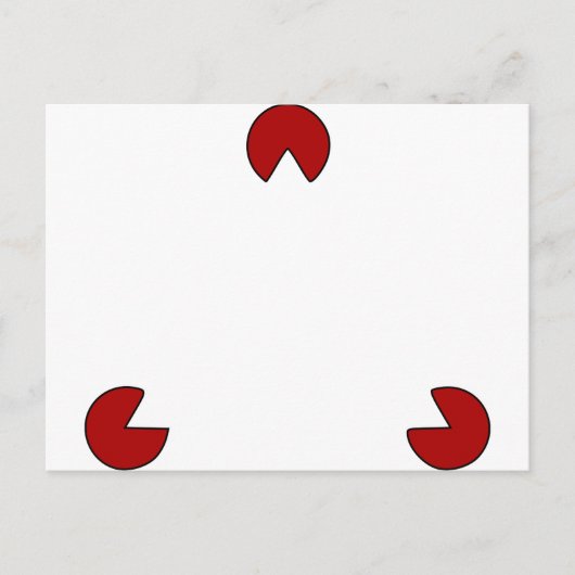 Optische Illusion eines unsichtbaren Dreiecks Postkarte (Vorderseite)