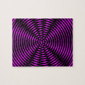 Optische Illusion farbenfrohe Neon Pink Black Brig Puzzle (Horizontal)