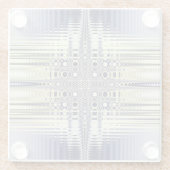 Optische Illusion Farbiges Fraktal Glasuntersetzer (Rückseite)