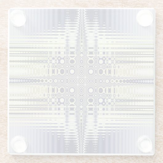 Optische Illusion Farbiges Fraktal Glasuntersetzer (Rückseite)