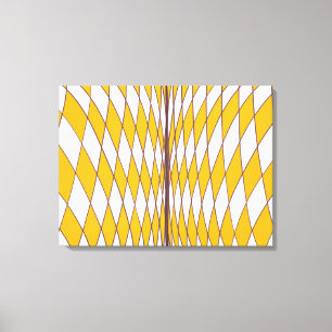 Optische Illusion Gelbe Leinwand mit abgerundeten 