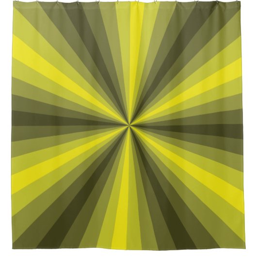 Optische Illusion Gelber Duschvorhang (Vorderseite)