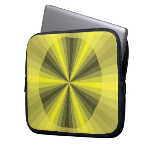 Optische Illusion Gelbes Notebook-Gehäuse Laptopschutzhülle (Vorderseite Links)