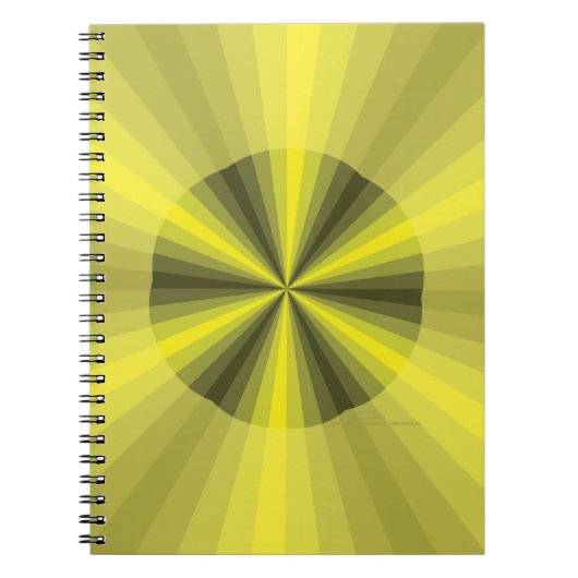 Optische Illusion Gelbes Notebook Notizblock (Vorderseite)