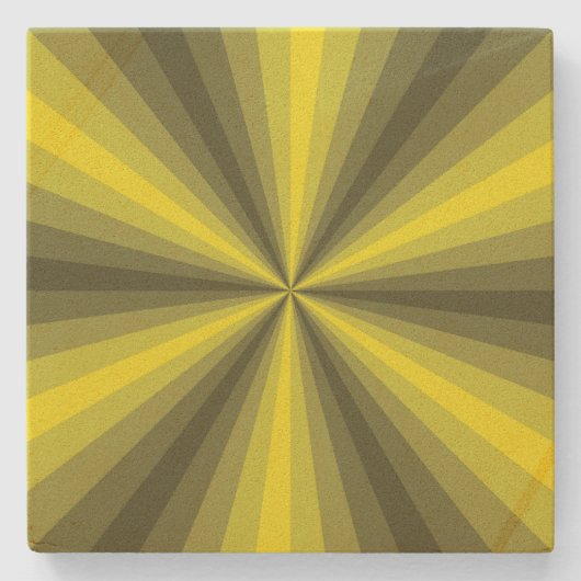 Optische Illusion Gelbstein-Untersetzer Steinuntersetzer (Vorderseite)