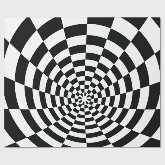 Optische Illusion Geodätisches Muster Geschenkpapier (Flach)
