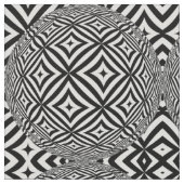 Optische Illusion Geometrisches Schwarz-Weiß-Muste Stoff (Nahaufnahme)