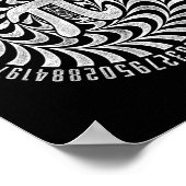 Optische Illusion Geometry Pi Math Science Stem 3. Poster (Ecke)