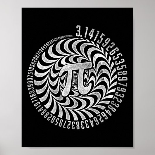 Optische Illusion Geometry Pi Math Science Stem 3. Poster (Vorne)