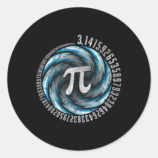Optische Illusion Geometry Pi Math Science Stem 3. Runder Aufkleber (Vorderseite)