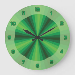 Optische Illusion grün Große Wanduhr