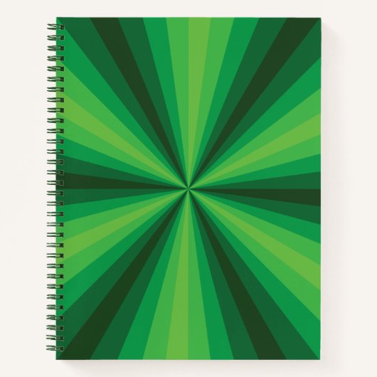Optische Illusion Grün SpiralNotebook Notizbuch (Vorderseite)