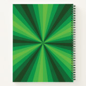 Optische Illusion Grün SpiralNotebook Notizbuch (Rückseite)